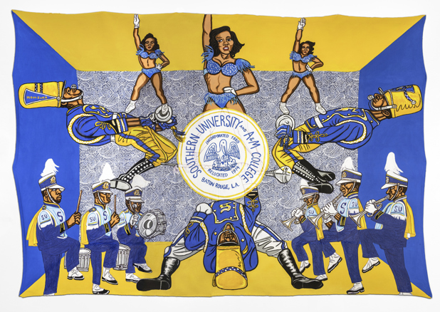 Keith Duncan artwork depicting the Southern University Marching Band