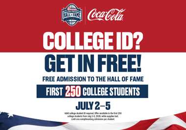College Student Free Admission Days